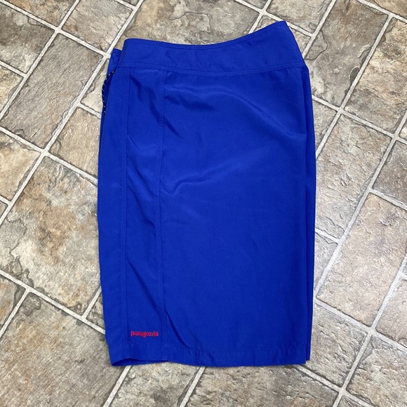 Patagonia Swim Shorts Style # 86570 Side Snap Pocket, Blue - Picture 7 of 13